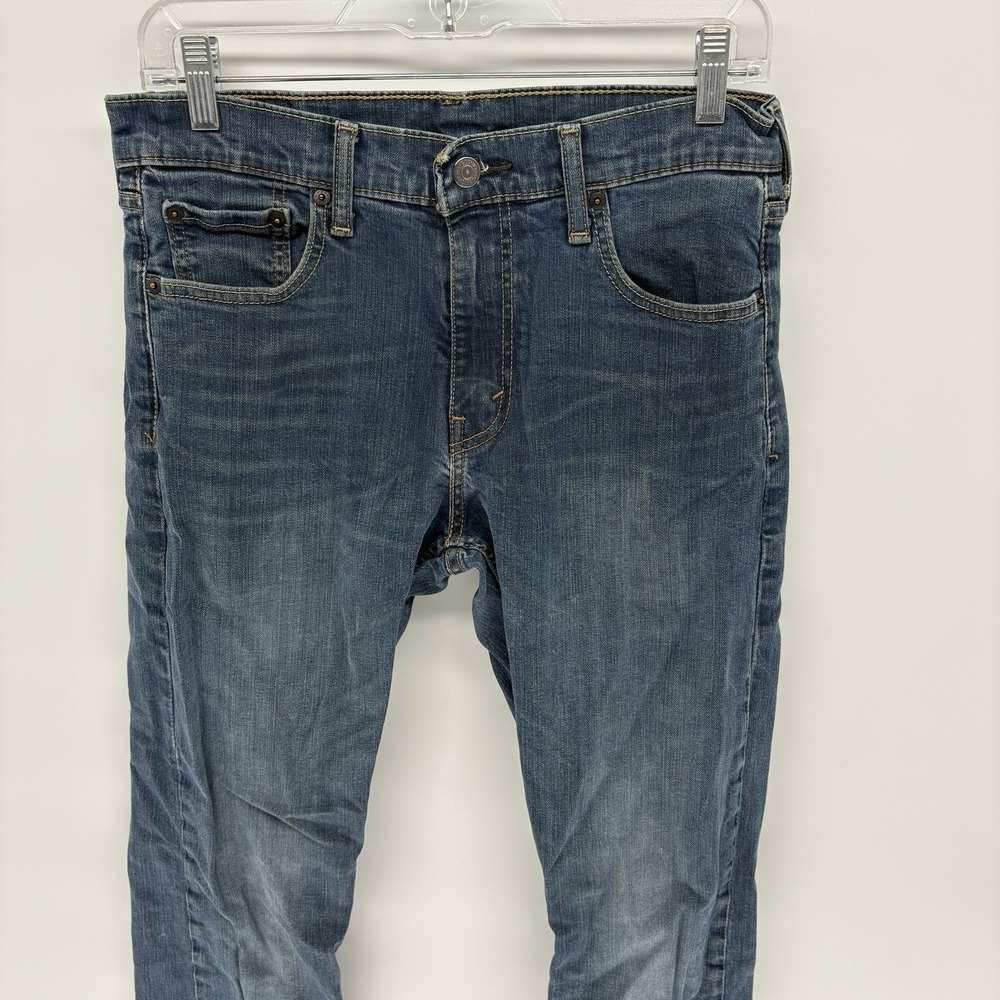 Levi's 502 Slim Fit Tapered Leg Jeans Stretch Workwear Denim Dark Wash Men 30X32